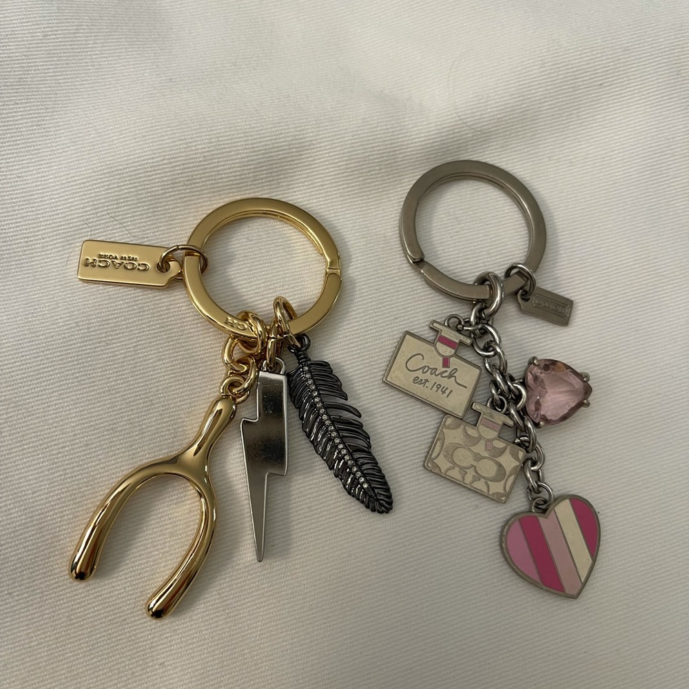 Coach key chains.
